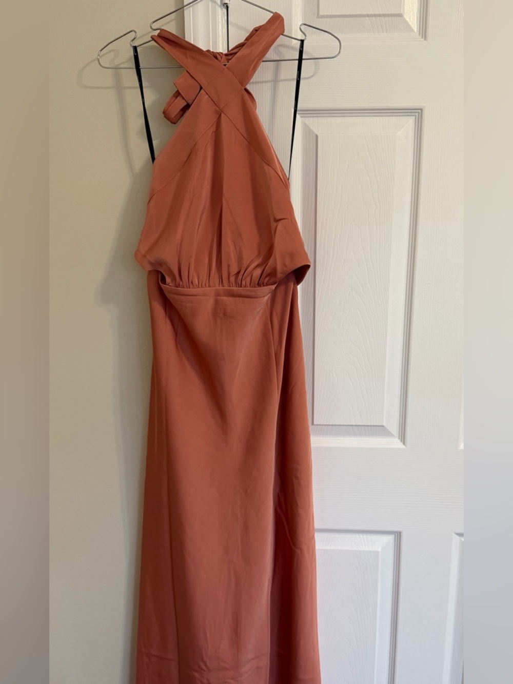 ✅ sold. Nwt Revolve Minkpink Finlay Midi Dress in Peach - Picture 1 of 7